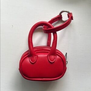 BAG CHARM Anthropologie Vibrant Red Mini Bag CHARM